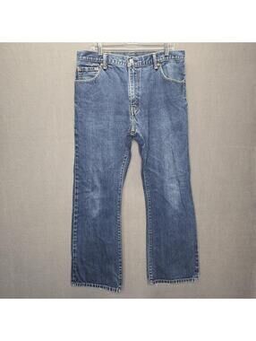 Levi's 517 Men’s Bootcut Jeans 36x30 Dark Wash Blue Denim Western 517-0216 GC